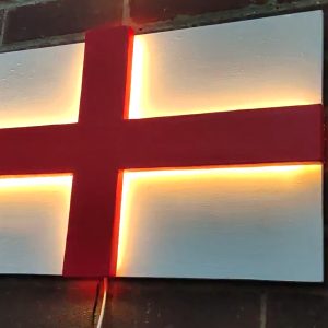 England 3D Flag with sound-sensitive LED effects – British 3D Handmade Flag